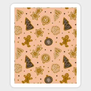 Christmas Gingerbread Pattern Sticker